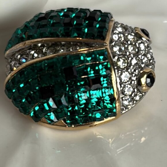 CAROLEE (RARE!) RHINESTONE LADYBUG BROOCH - Picture 5 of 10